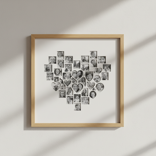 Heart collage frame ( 10x8 inch )