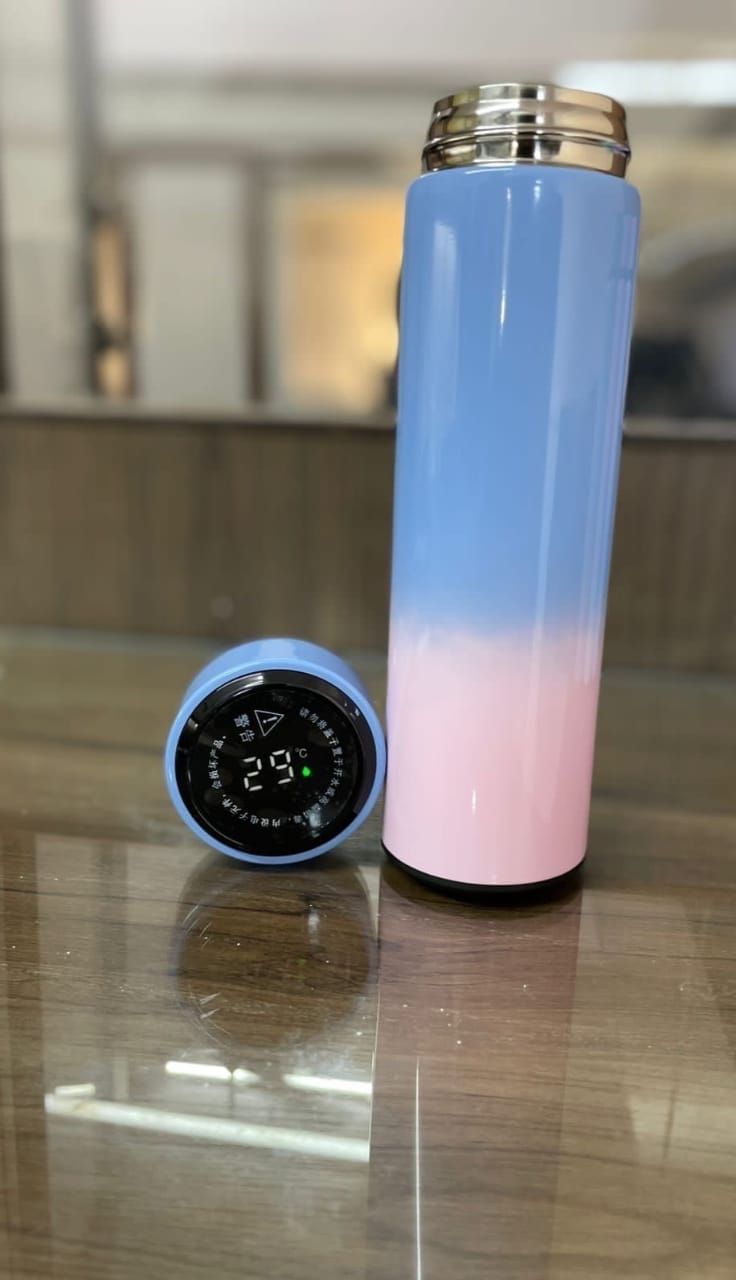 Rainbow temperature bottle
