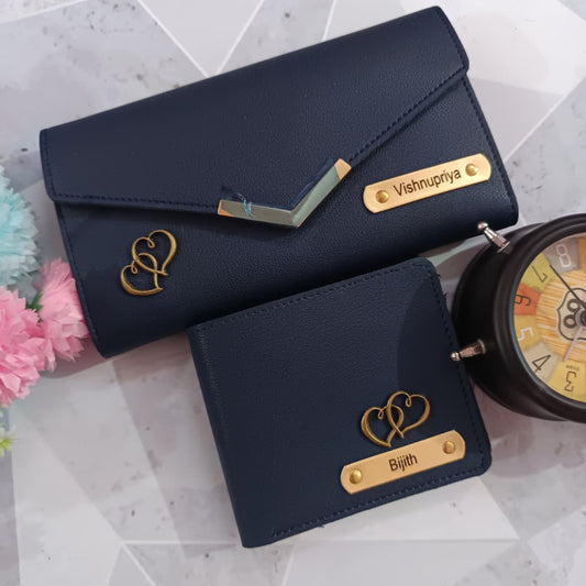 Imported Leather Couple Wallet Combo