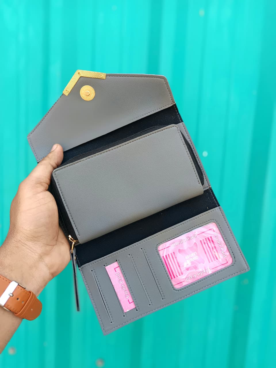 Imported Leather Couple Wallet Combo