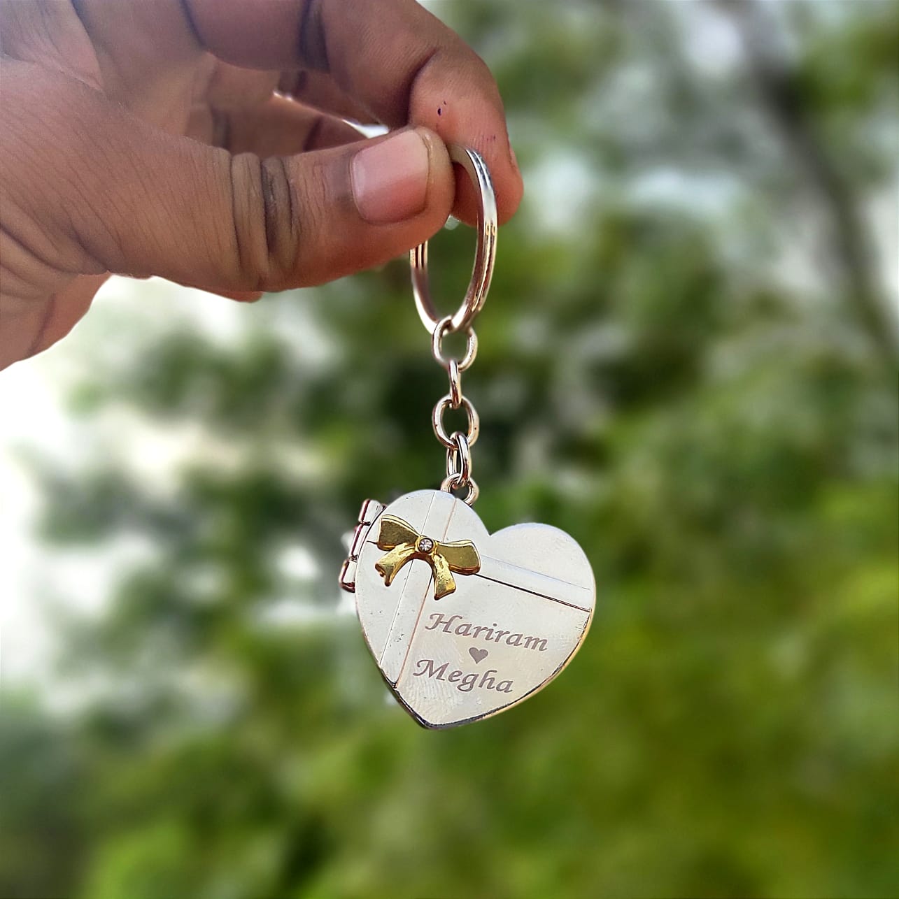 Photo heart Keychain