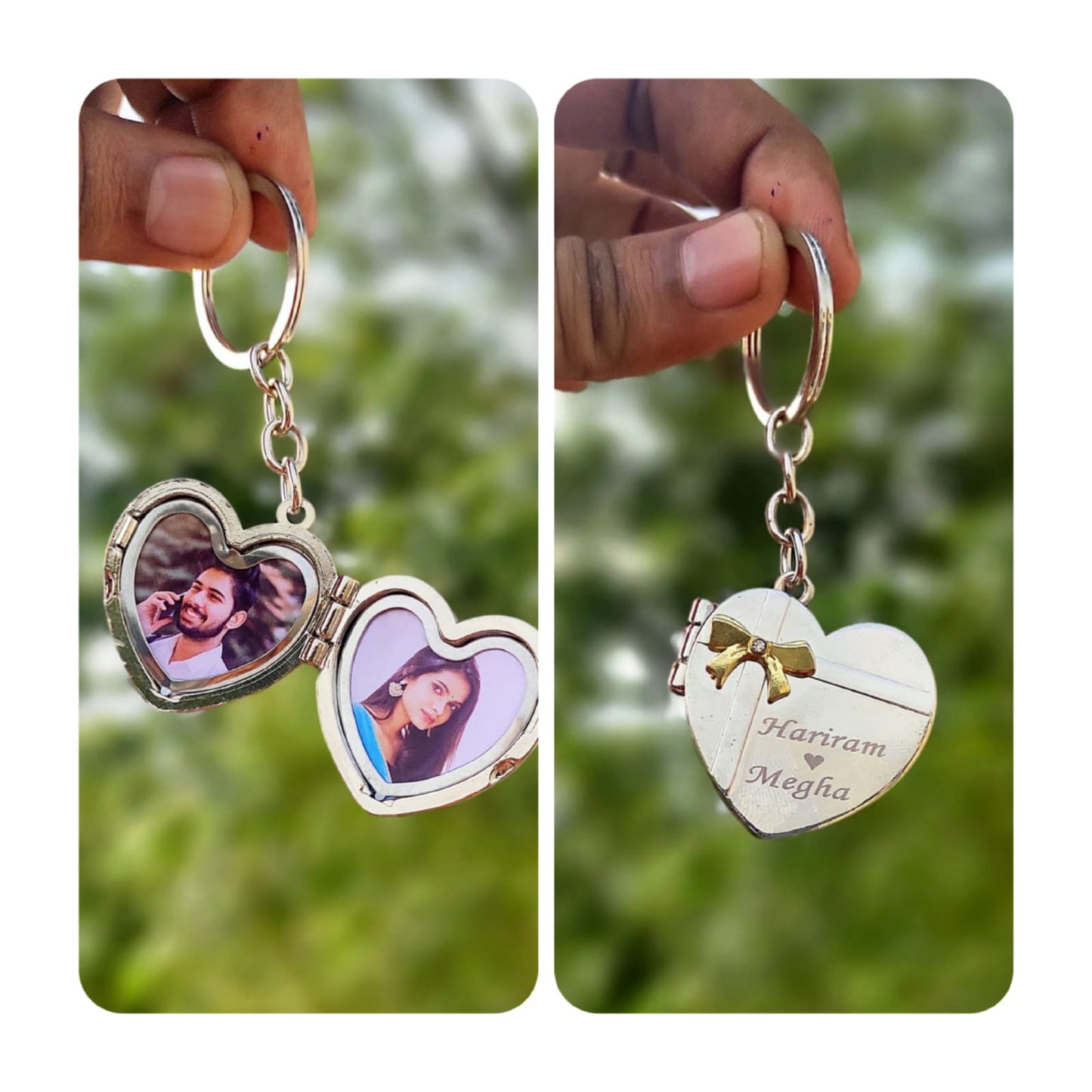 Photo heart Keychain